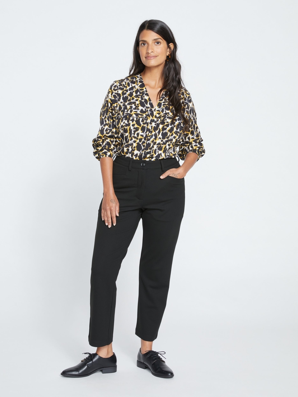 Black Ponte Cigarette Cropped Pants Universal Standard